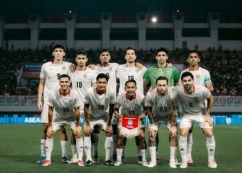 Susunan pemain Timnas Indonesia saat melawan Kamboja di laga Grup A Piala AFF 2026 di Stadion Pakansari, Bogor, Senin (27/7/2026).