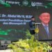 Menteri Pendidikan Dasar dan Menengah (Mendikdasmen), Abdul Mu'ti, saat menghadiri peresmian Muhammadiyah Sapen Universal School (MSUS) di Kabupaten Bantul, pada Minggu (5/7/2026).
