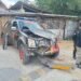 Kondisi mobil Brimob usai mengalami kecelakaan di Dusun Tapen, Kalurahan Argosari, Sedayu, Bantul, Kamis (23/7/2026) sekitar pukul 08.15 WIB.