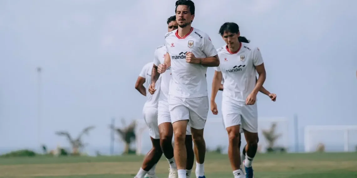 Pemain Timnas Indonesia, Thom Haye, mengikuti pemusatan latihan di Bali United Training Center.