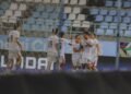 Pemain Timnas Indonesia, Shayne Pattynama (dua dari kanan), merayakan gol yang dicetak ke gawang Timor Leste dalam laga Grup A Piala AFF 2026 di Chonburi Stadium, Jumat (31/7/2026).